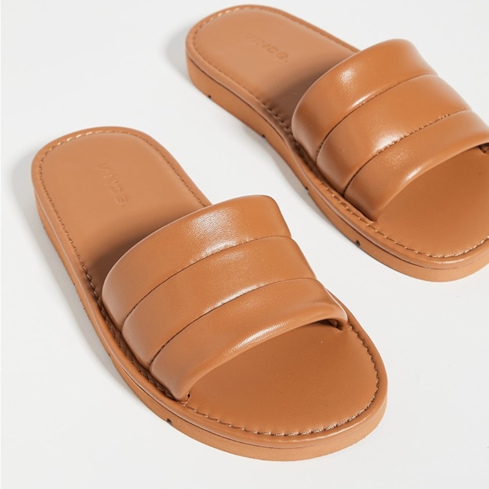 Vine Olina Tan Slide Sandals
